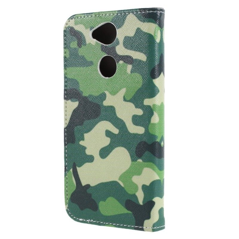 Läderfodral Sony Xperia XA2 Mobilskal Militär Kamouflage