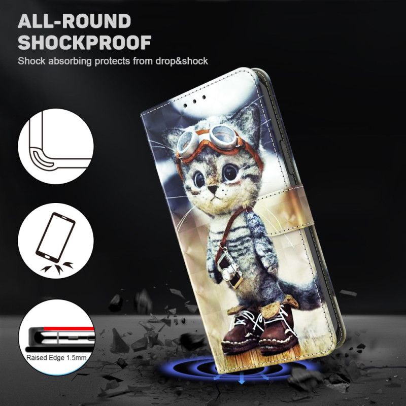 Skyddsfodral Samsung Galaxy S24 Ultra 5g Aviator Cat Med Rem