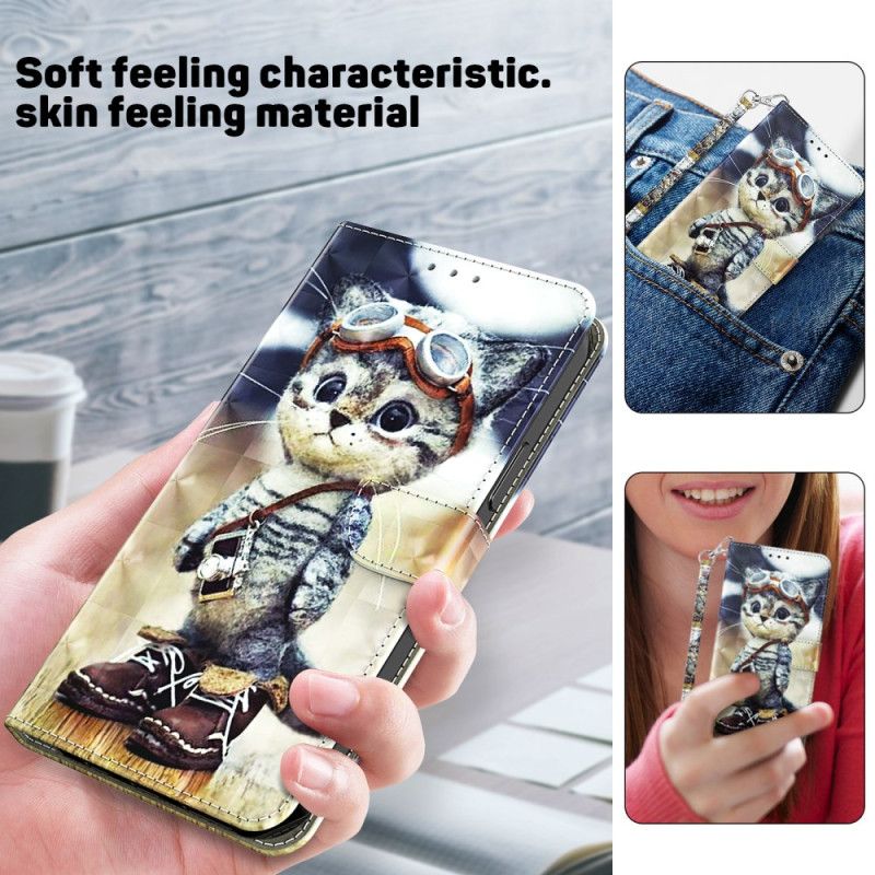 Skyddsfodral Samsung Galaxy S24 Ultra 5g Aviator Cat Med Rem