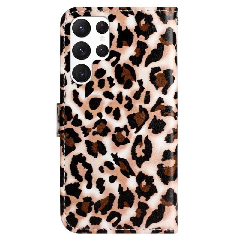 Skyddsfodral Samsung Galaxy S24 Ultra 5g Leopardtrycksband