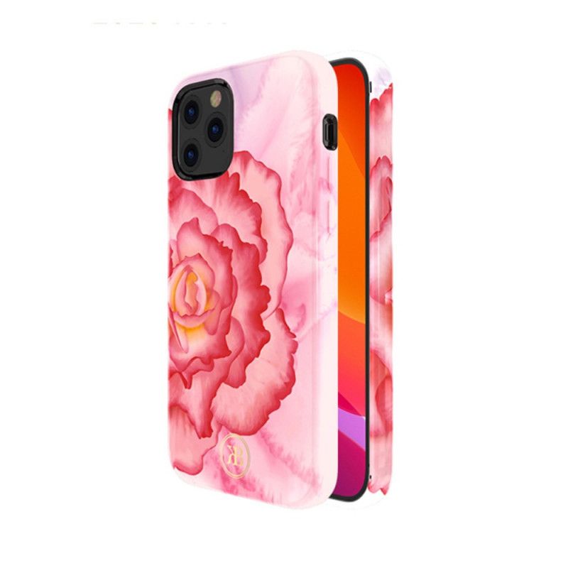 Skal för iPhone 12 Pro Max Rosa Blommig Lyxig Kingxbar