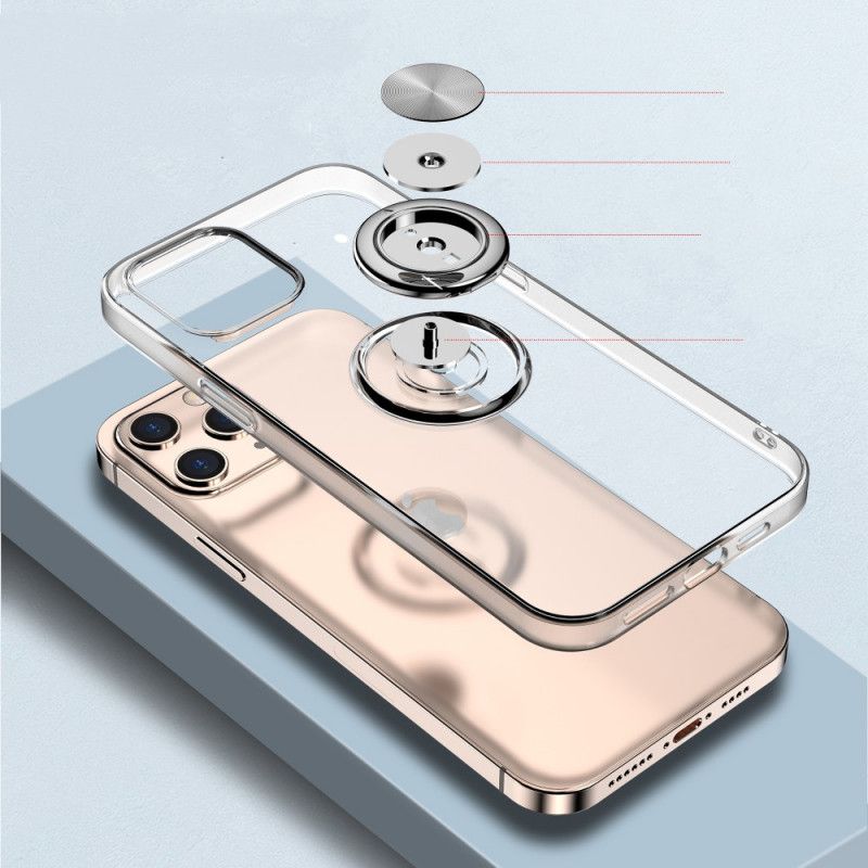 Skal för iPhone 12 Pro Max Svart Transparent Med Stödring