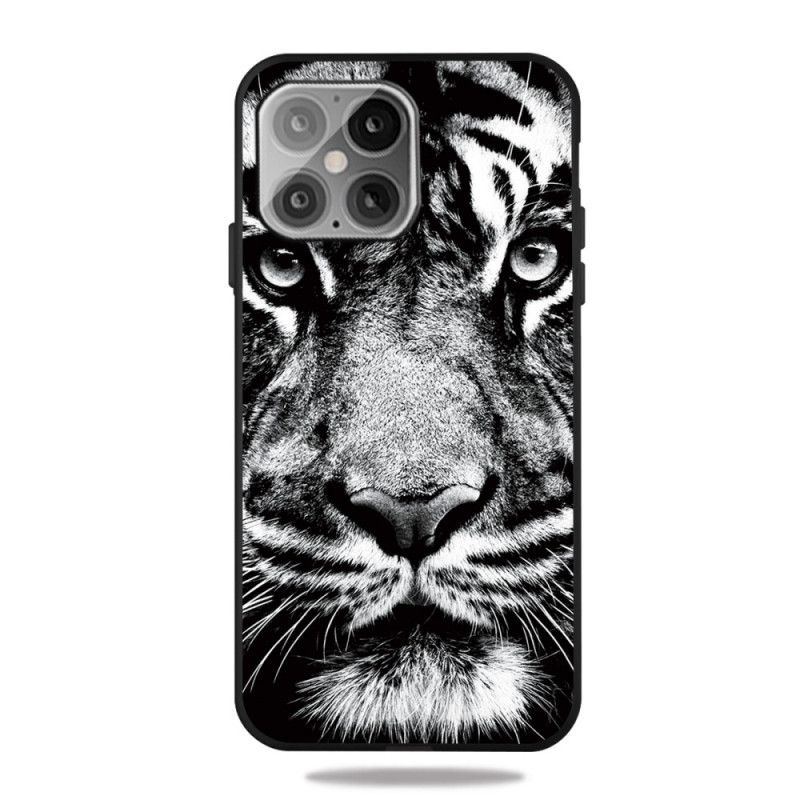 Skal för iPhone 12 Pro Max Svartvit Tiger