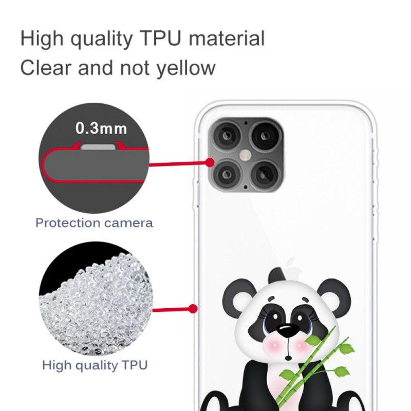 Skal för iPhone 12 Pro Max Transparent Ledsen Panda