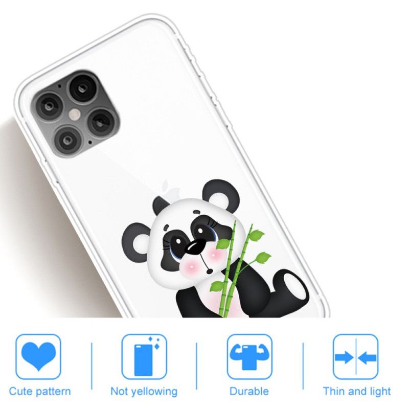 Skal för iPhone 12 Pro Max Transparent Ledsen Panda