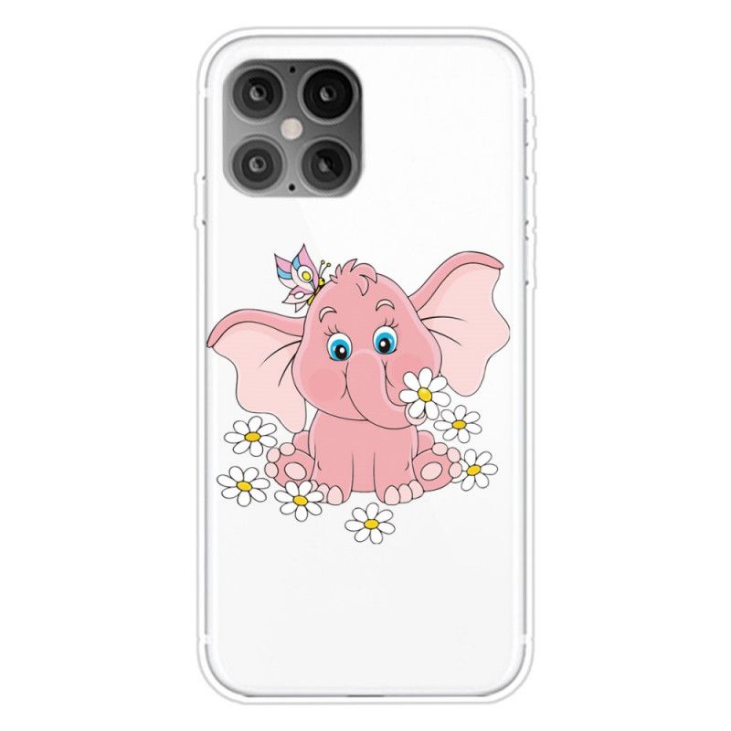 Skal för iPhone 12 Pro Max Transparent Rosa Elefant