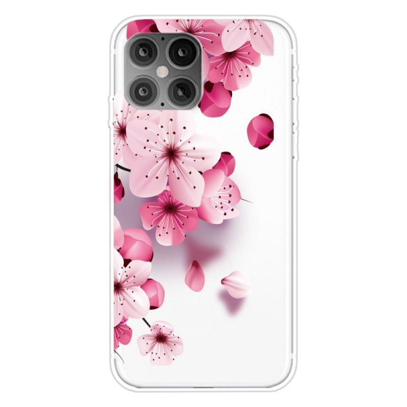 Skal iPhone 12 Pro Max Magenta Premium Blommigt