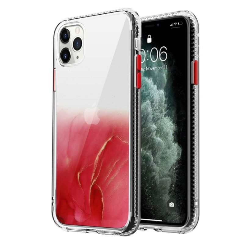 Skal iPhone 12 Pro Max Röd Hybridmarmoreffekt