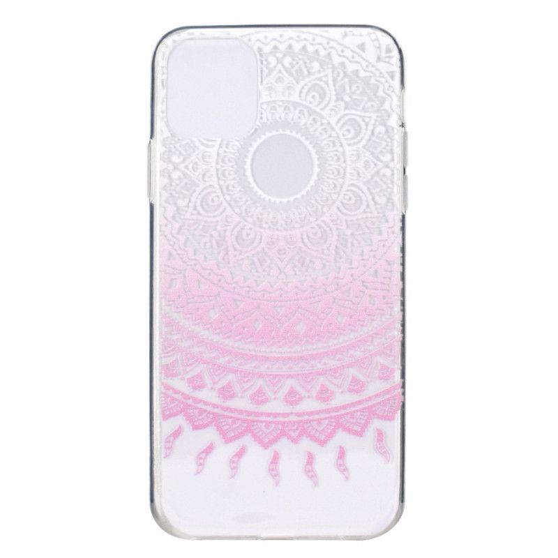 Skal iPhone 12 Pro Max Rosa Transparent Färgglad Mandala