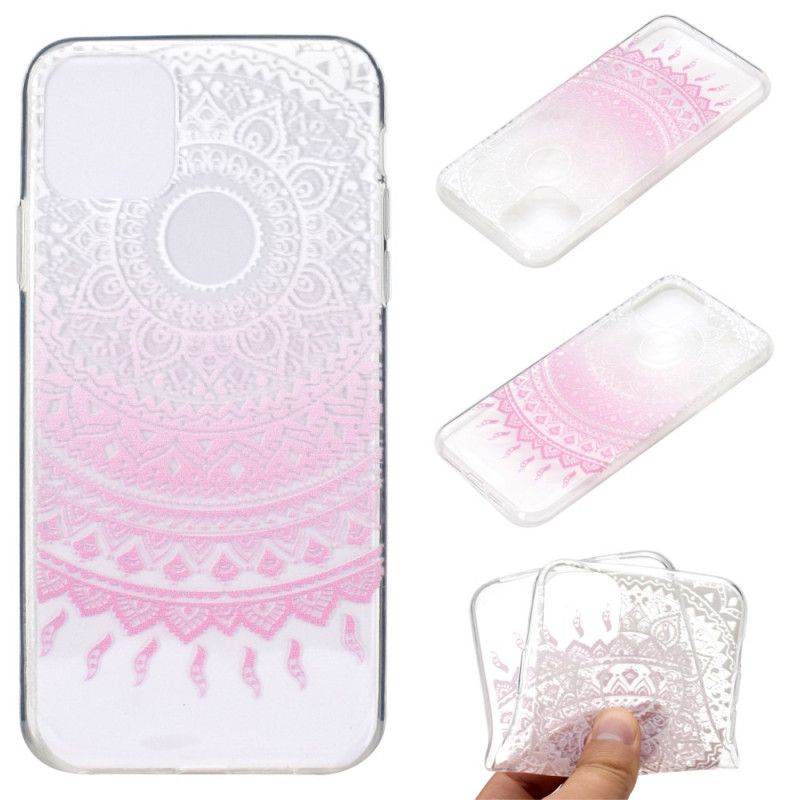 Skal iPhone 12 Pro Max Rosa Transparent Färgglad Mandala