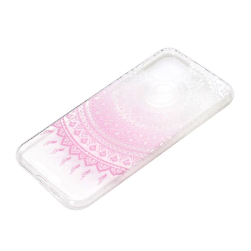 Skal iPhone 12 Pro Max Rosa Transparent Färgglad Mandala