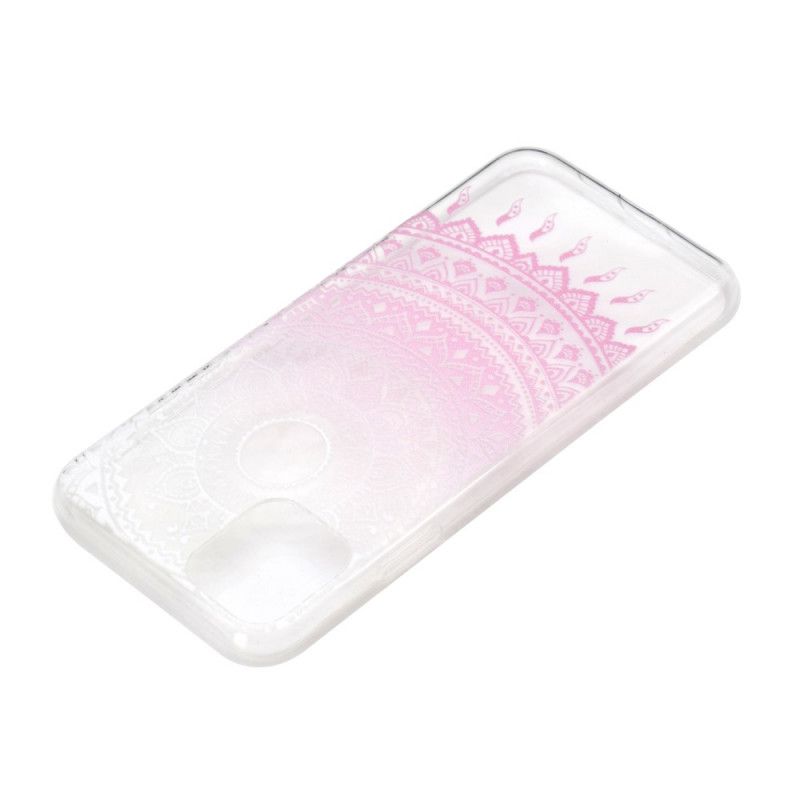 Skal iPhone 12 Pro Max Rosa Transparent Färgglad Mandala