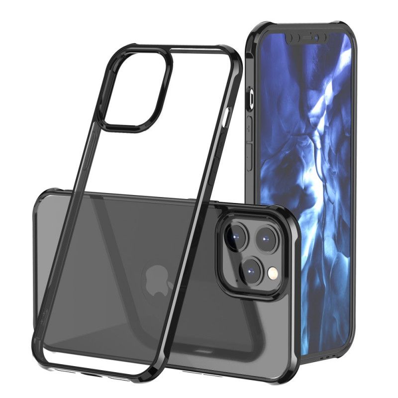 Skal iPhone 12 Pro Max Svart Transparent Leeu-Design