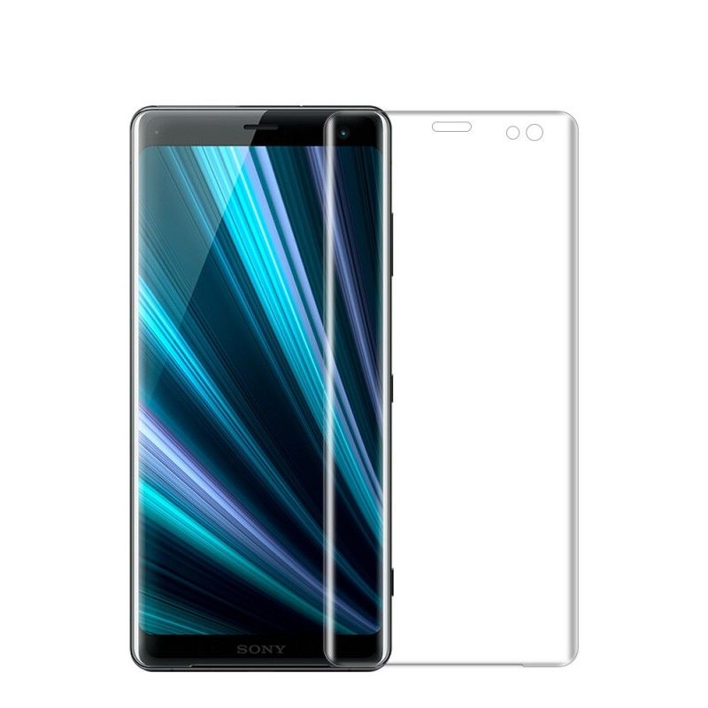 Krökt Härdat Glasskydd Sony Xperia XZ3 Svart Mofi