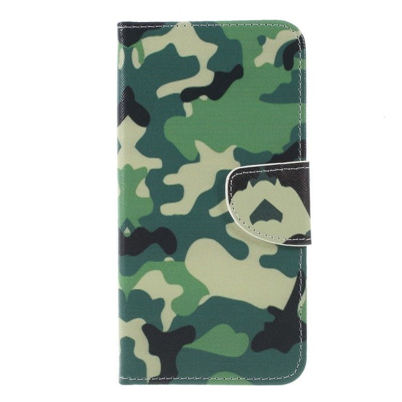 Läderskal Sony Xperia XZ3 Militär Kamouflage