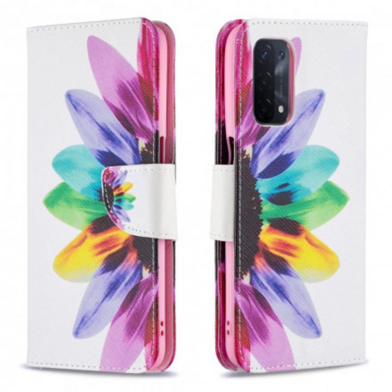 Fodral För Oppo A54 5g / A74 5g Blommavattenfärg