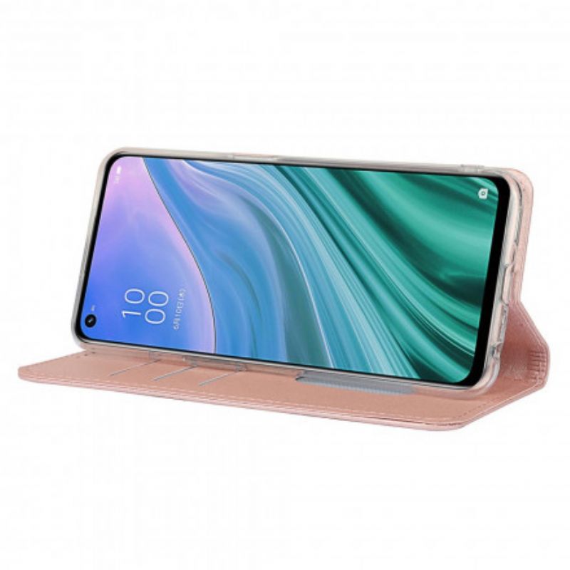 Folio-fodral Oppo A54 5g / A74 5g Mjuk Läderstil Med Rem