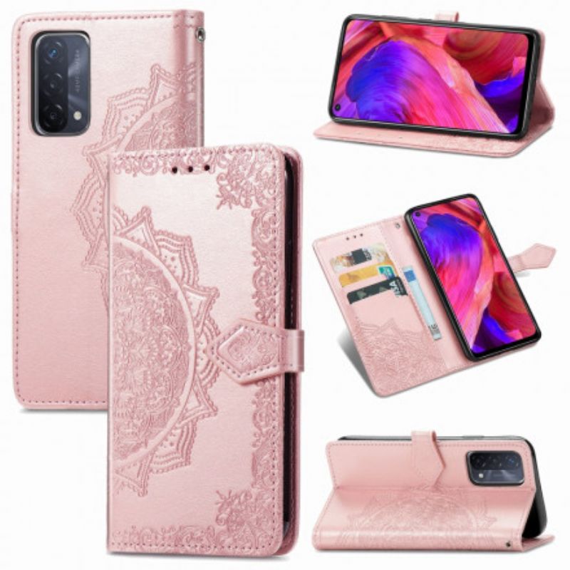 Läderfodral Oppo A54 5g / A74 5g Telefonfodral Mandala Medeltid