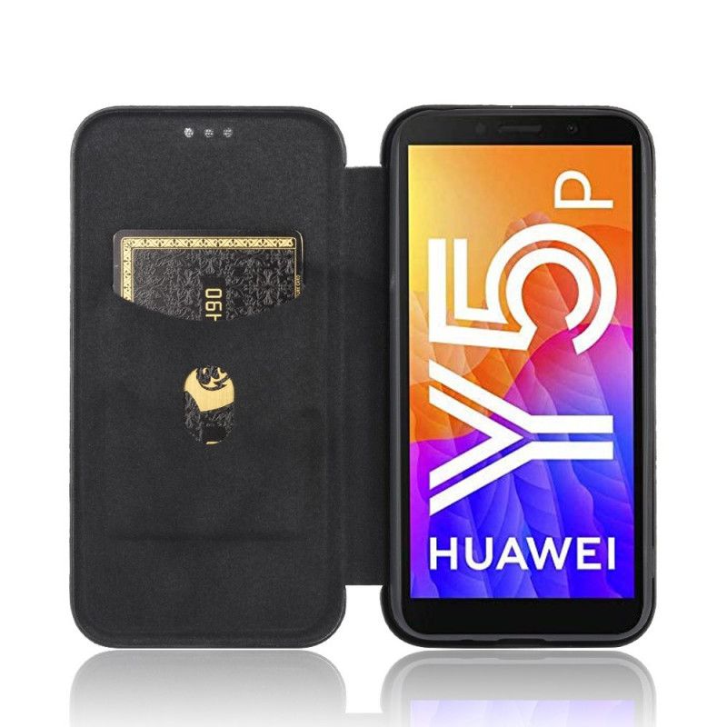 Folio-fodral Huawei Y5p Svart Kolfiber