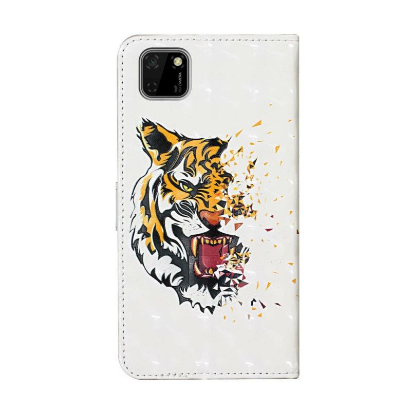 Läderskal Huawei Y5p Magisk Grym Tiger