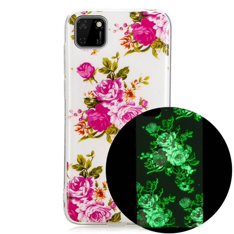 Skal Huawei Y5p Fluorescerande Frihetsblommor