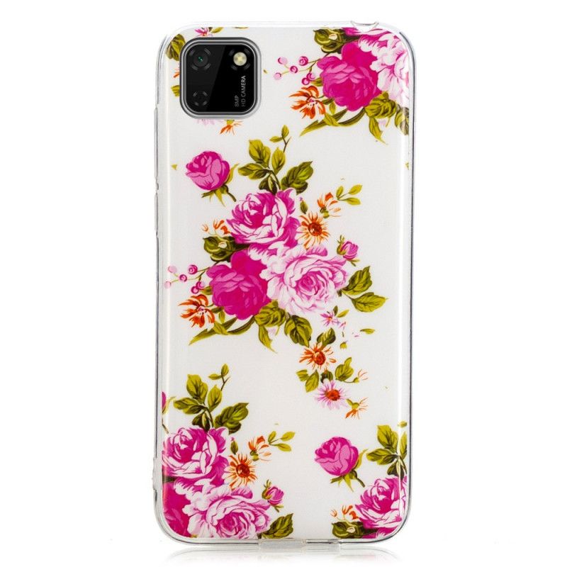 Skal Huawei Y5p Fluorescerande Frihetsblommor