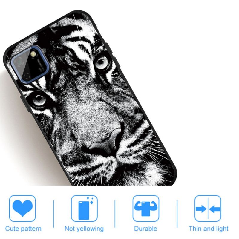 Skal Huawei Y5p Mobilskal Svartvit Tiger