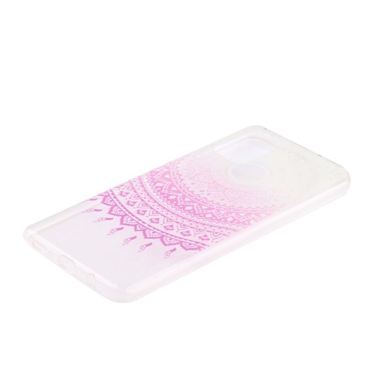 Skal Huawei Y5p Rosa Transparent Färgglad Mandala