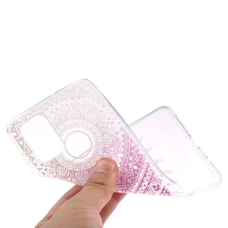 Skal Huawei Y5p Rosa Transparent Färgglad Mandala