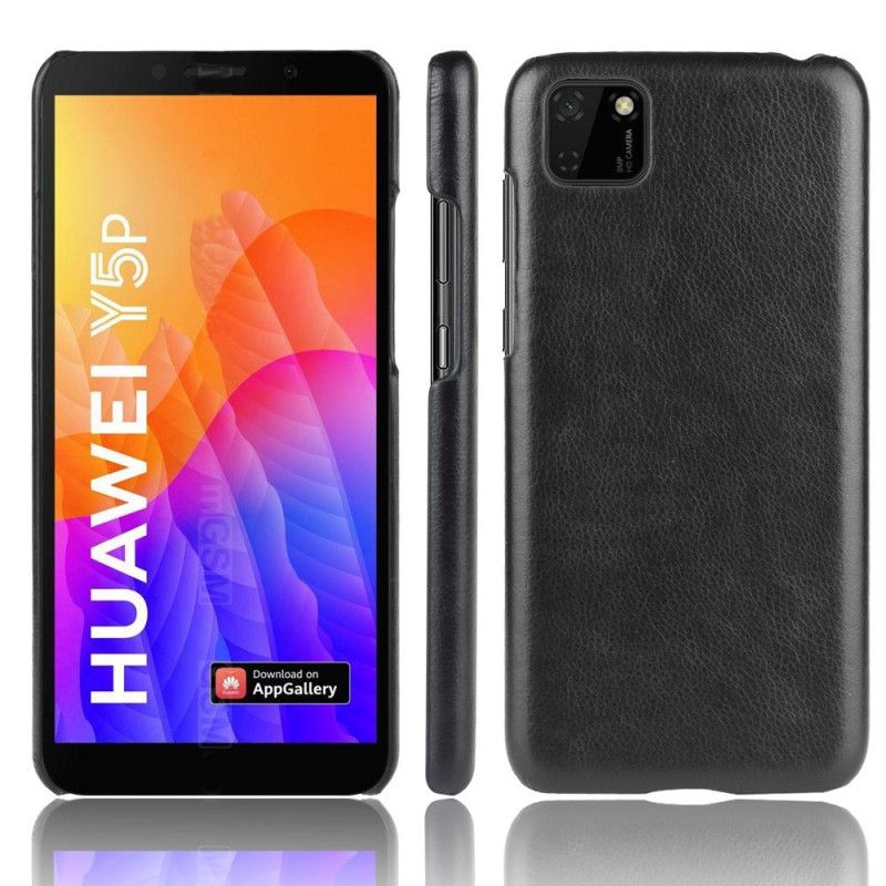 Skal Huawei Y5p Svart Prestanda Lychee-Lädereffekt