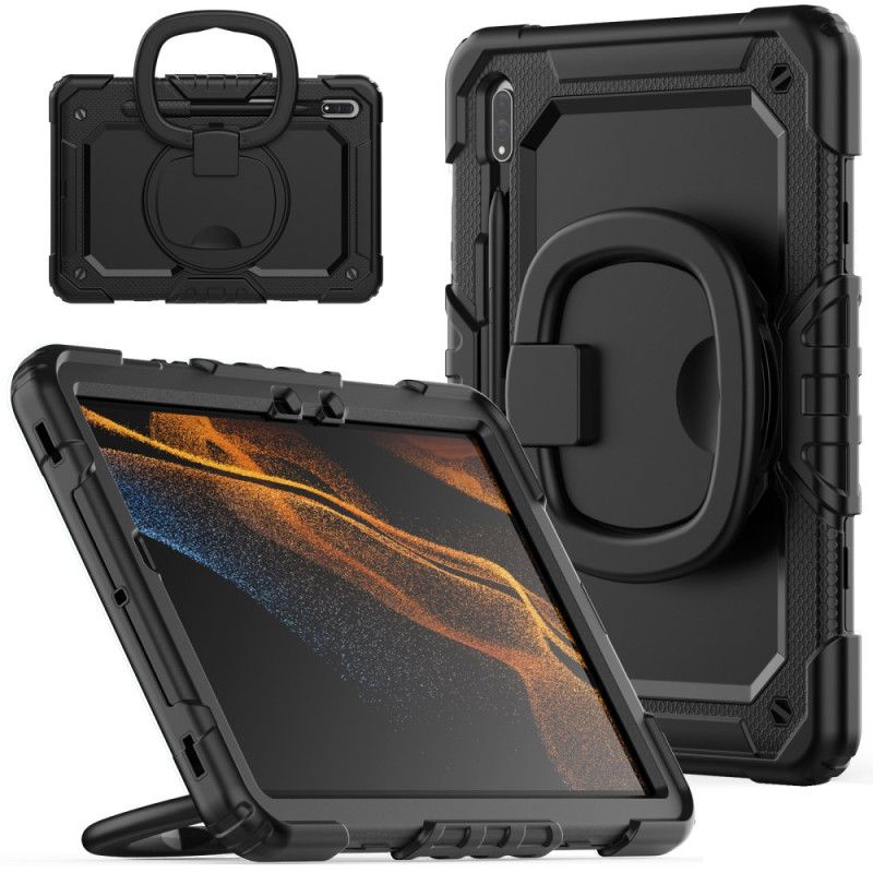 Skal Samsung Galaxy Tab S9 Fe Telefonfodral Roterande Stöd Och Axelrem