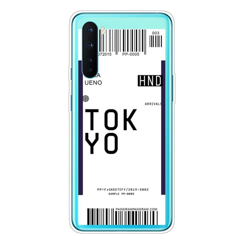 Skal för OnePlus Nord Mörkblå Boardingkort Tokyo