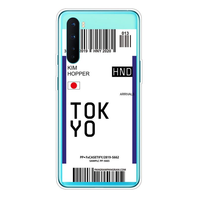 Skal för OnePlus Nord Mörkblå Boardingkort Tokyo