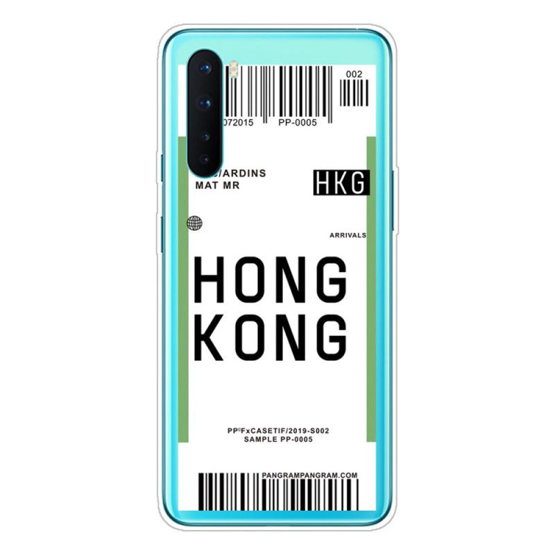 Skal OnePlus Nord Mobilskal Ombordstigningskort Till Hongkong