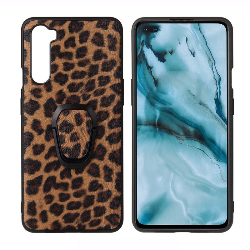 Skal OnePlus Nord Mobilskal Ringstöd Leopardhudeffekt