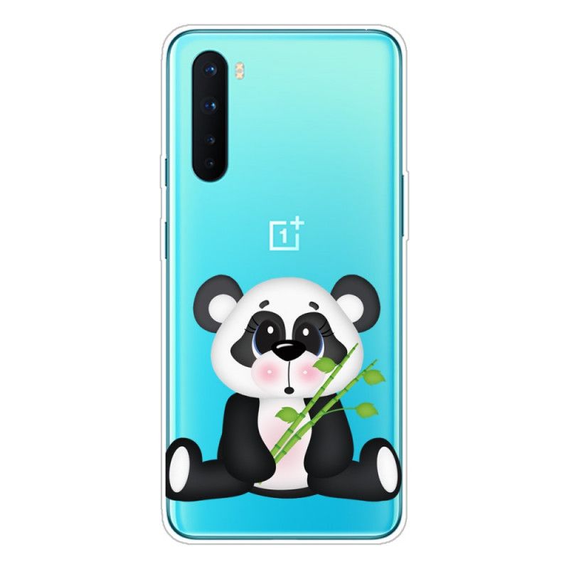 Skal OnePlus Nord Mobilskal Transparent Ledsen Panda