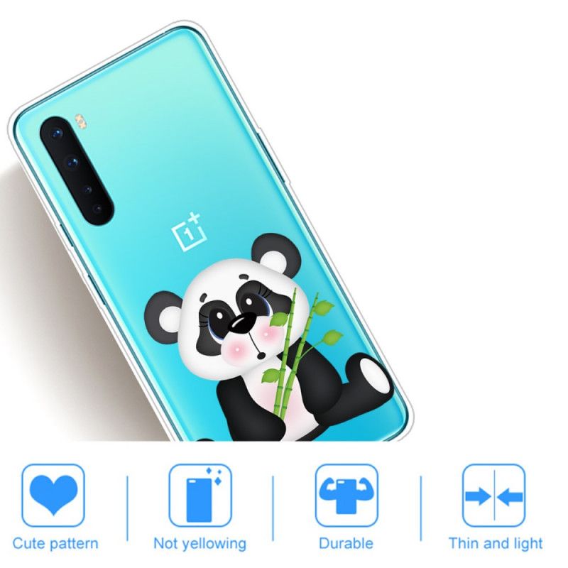 Skal OnePlus Nord Mobilskal Transparent Ledsen Panda