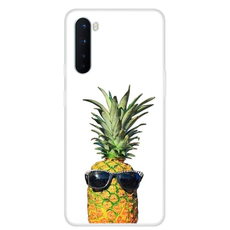 Skal OnePlus Nord Transparent Ananas Med Glasögon