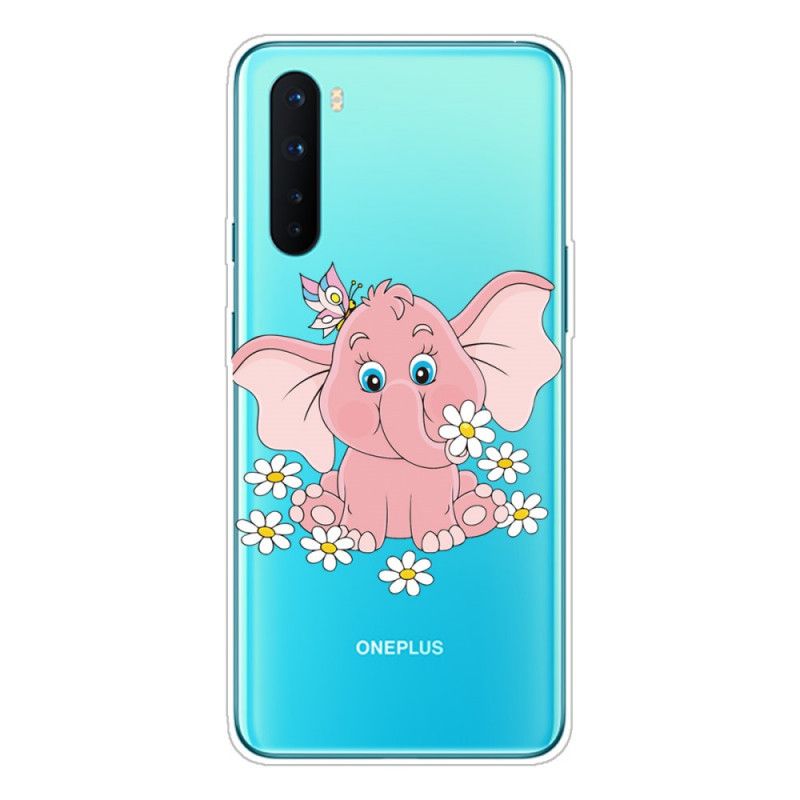 Skal OnePlus Nord Transparent Rosa Elefant