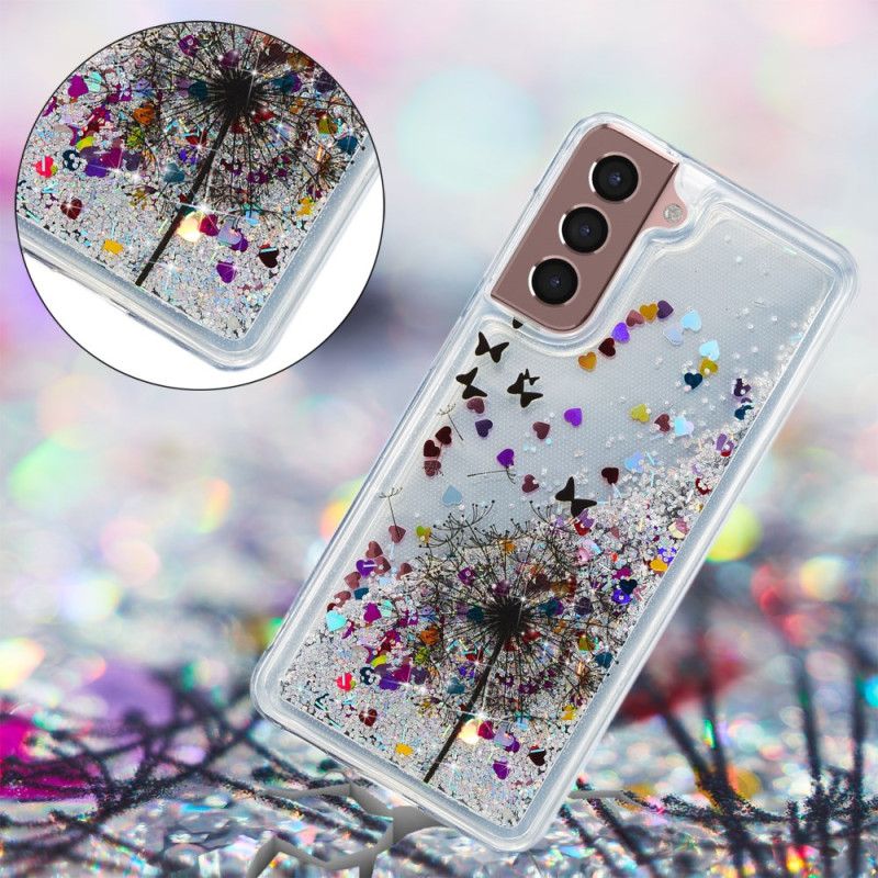 Skal Samsung Galaxy S24 Plus 5g Telefonfodral Maskros Flytande Glitter