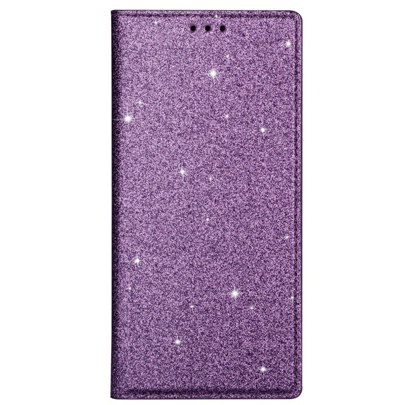 Folio-fodral för Samsung Galaxy S20 Svart Glitterstil