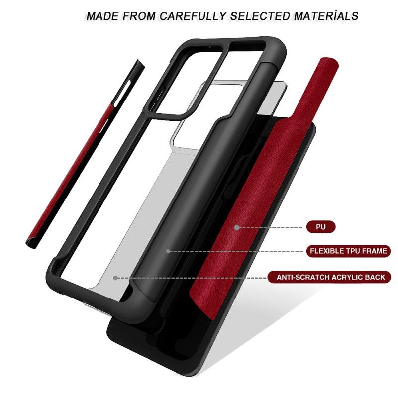 Skal för Samsung Galaxy S20 Röd Fasad Konstläderhybrid