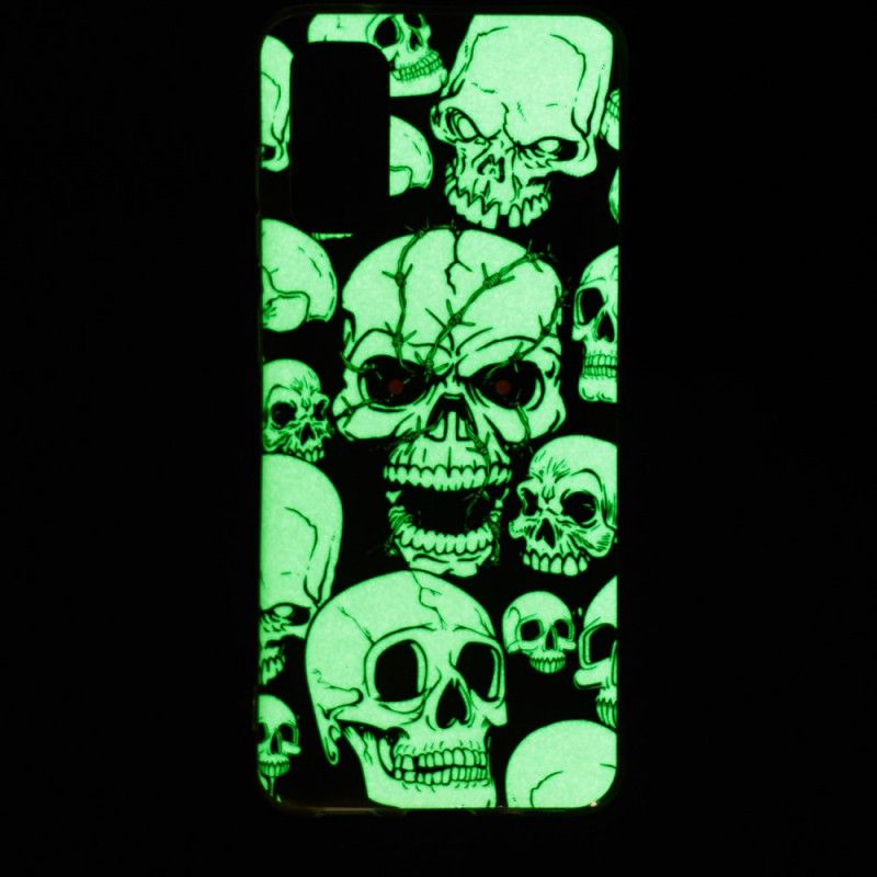 Skal för Samsung Galaxy S20 Uppmärksamhet Fluorescerande Skalle