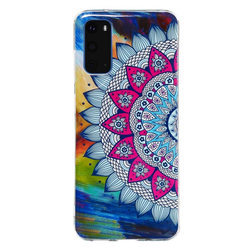 Skal Samsung Galaxy S20 Mobilskal Fluorescerande Mandala