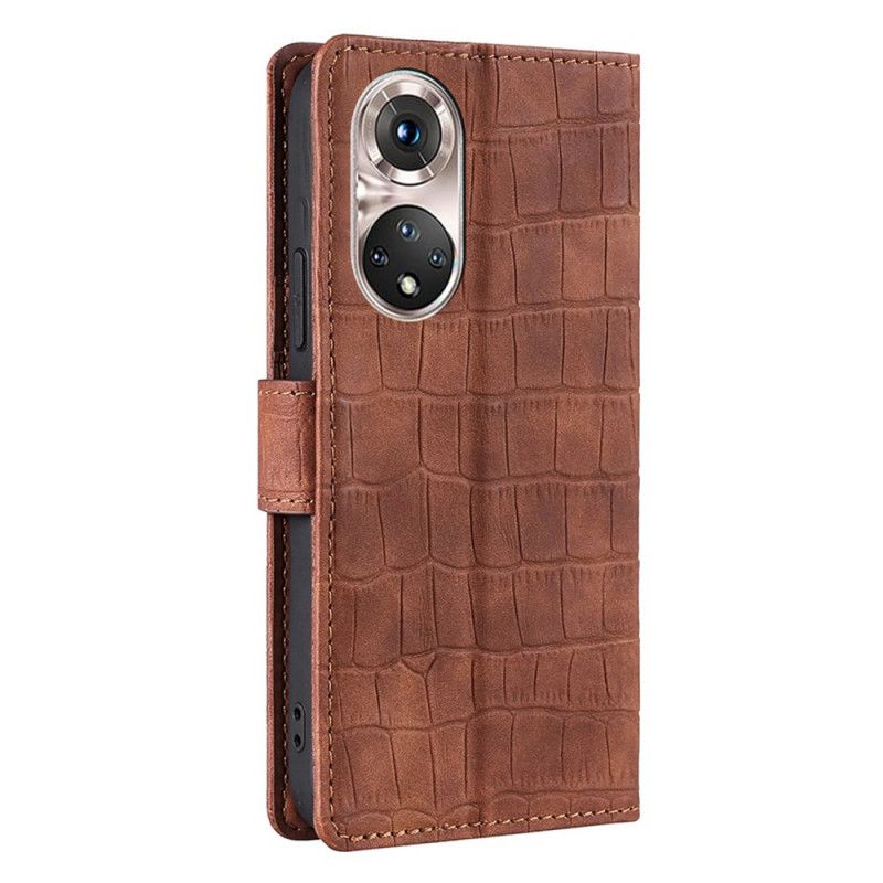 Läderfodral Huawei Nova 9 Pro / Honor 50 Pro Telefonfodral Skin-touch Crocodile