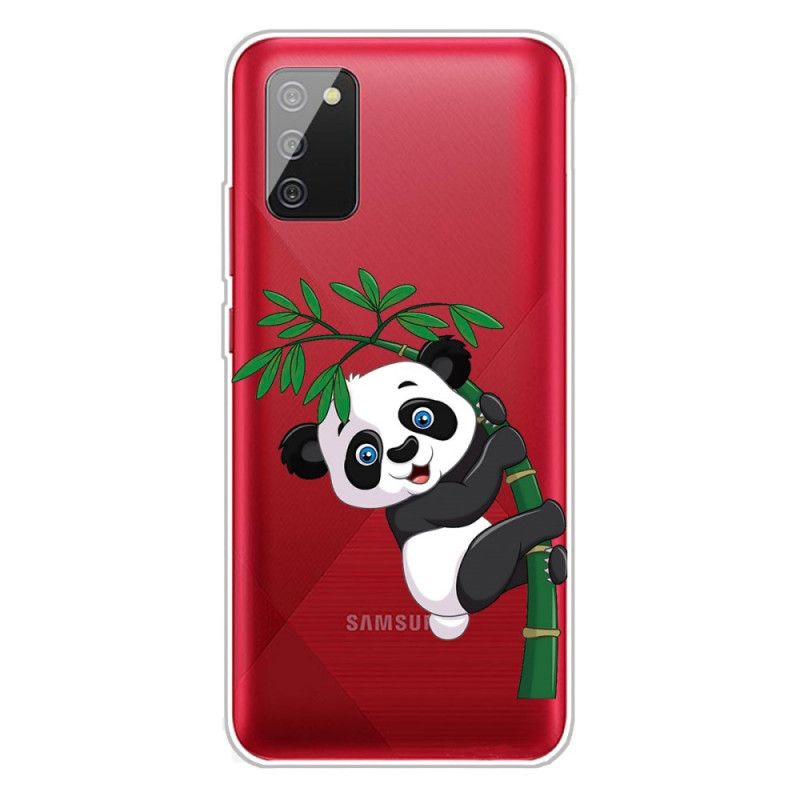 Skal för Samsung Galaxy A02s Transparent Panda På Bambu