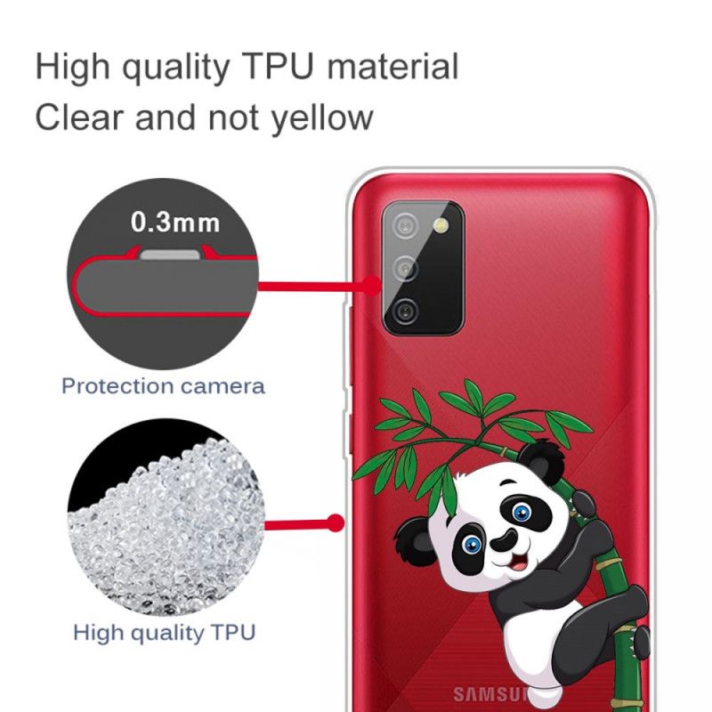 Skal för Samsung Galaxy A02s Transparent Panda På Bambu