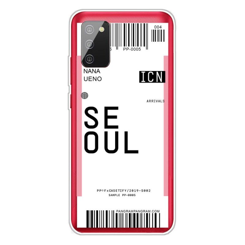 Skal Samsung Galaxy A02s Magenta Boardingkort Till Seoul