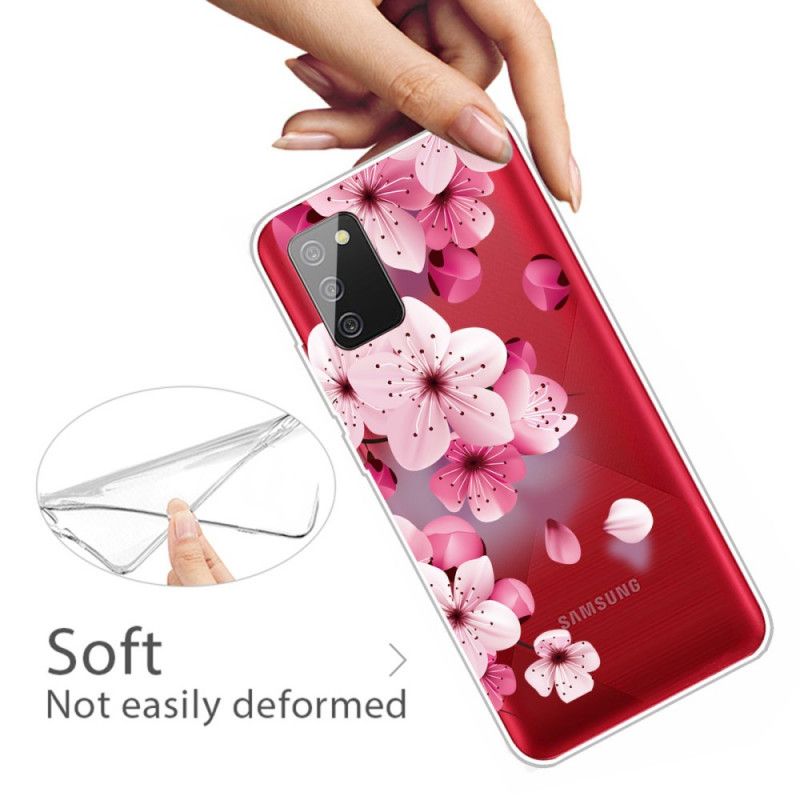 Skal Samsung Galaxy A02s Små Rosa Blommor