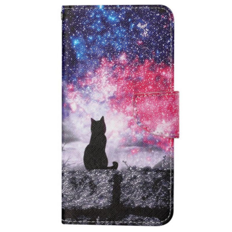 Fodral Xiaomi Redmi Note 13 Pro 4g Starry Sky And Lanyard Cat